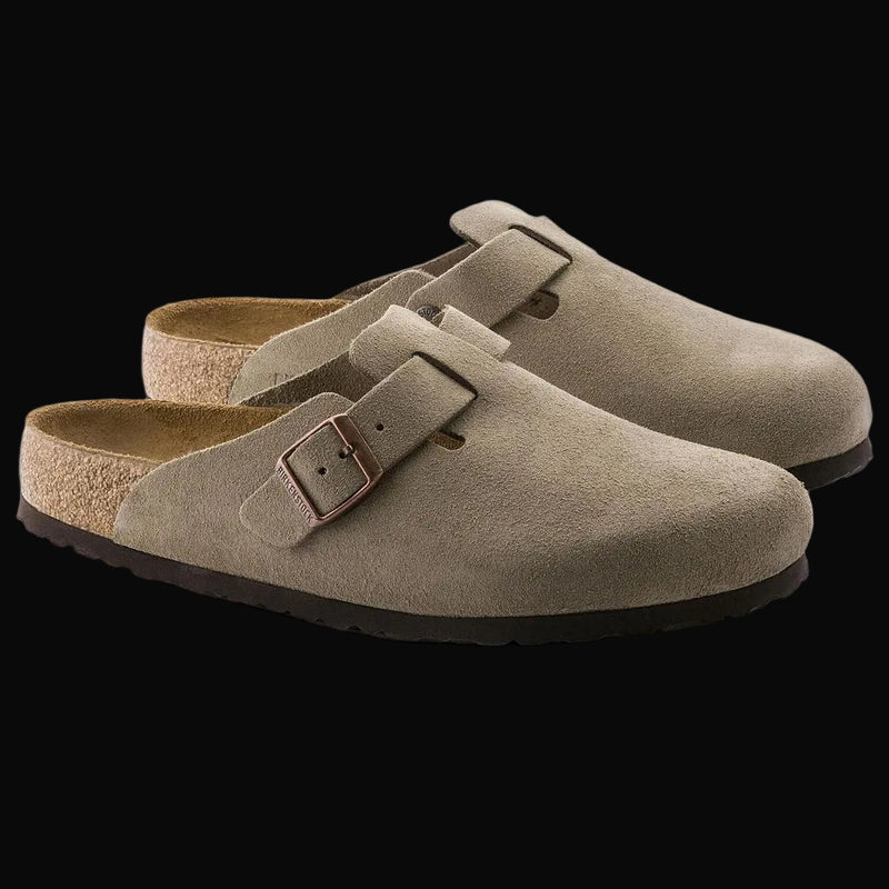 Birkenstock Boston Taupe Soft Footbed